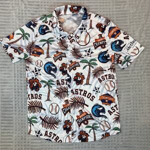 Houston Astros Hawaiian Shirt World Champions Button Up Shirt Adult XL Baseball